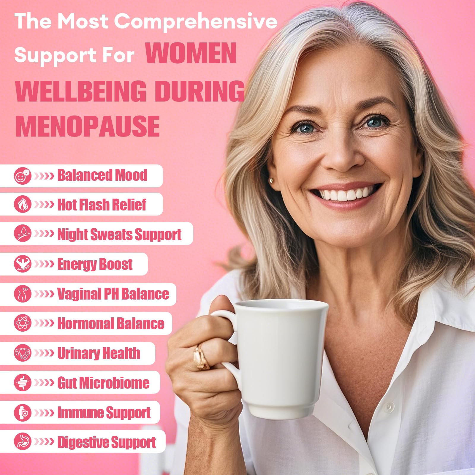 Vegan 40-in-1 Menopause Support Capsules for Women – Hot Flash Relief and Hormone Balance