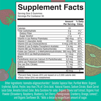 MaryRuth Teen Multivitamin Gummies – Vegan, Sugar Free, 60 Count