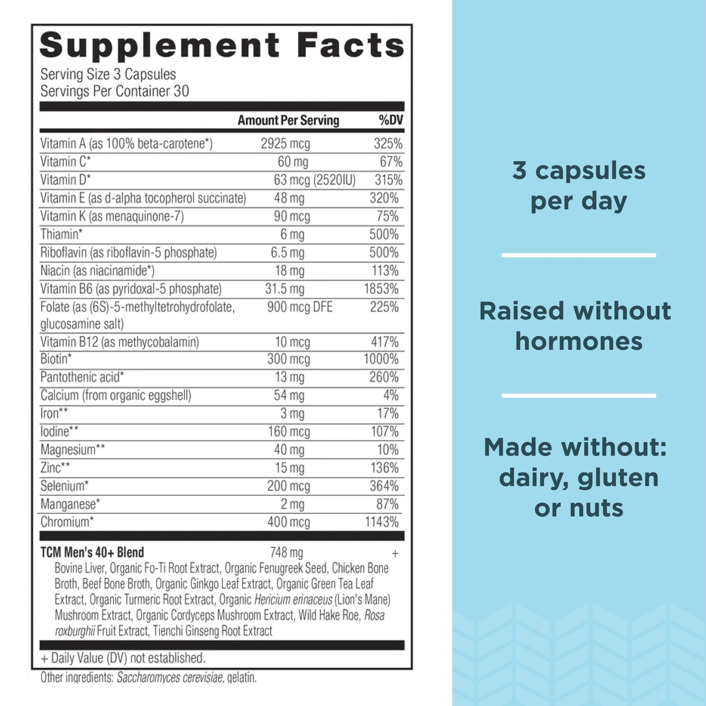 Ancient Nutrition Multivitamins for Men and Women, Age 40+ (90 Count)