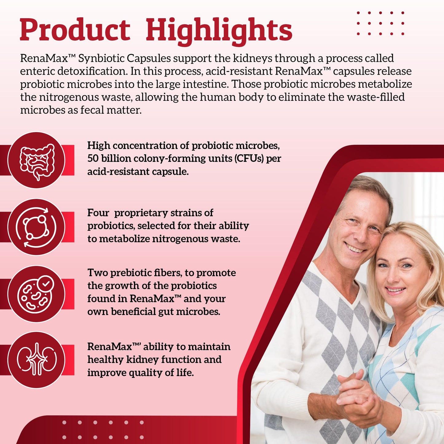 RENAMAX Kidney Restore – Probiotic & Prebiotic Support – 90 Capsules