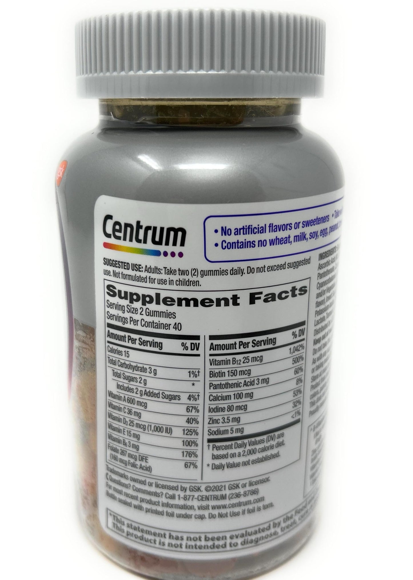 Women’s 50+ Multigummies – Gummy Multivitamin with D, B6 & B12 for Daily Wellness (80 Gummies)