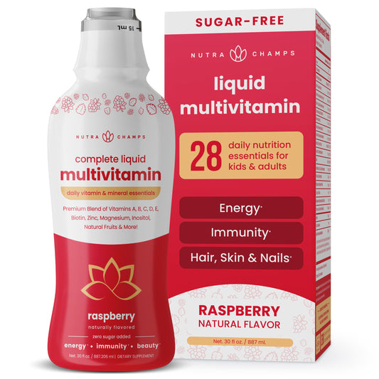 NutraChamps Liquid Multivitamins – Energy, Immunity, Vegan, No Sugar