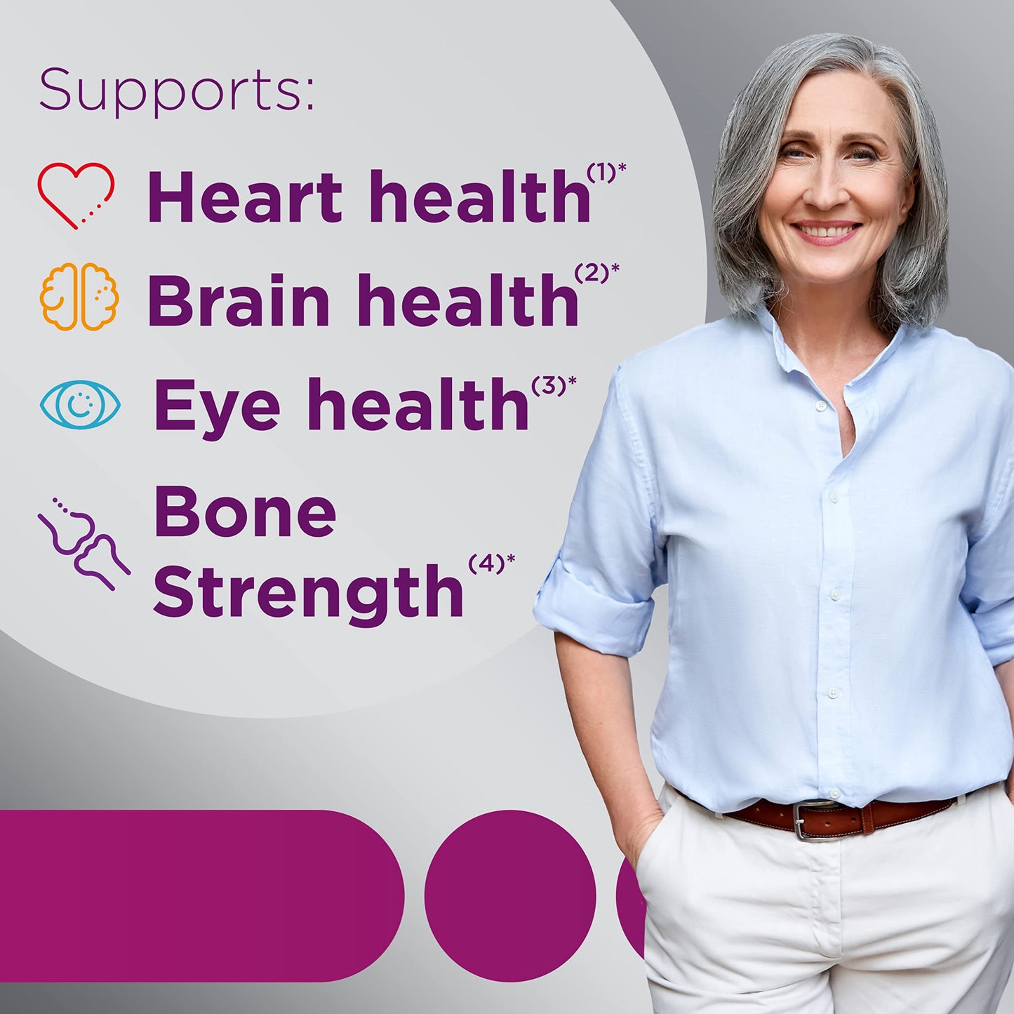 Centrum Minis Silver Women’s 50+ – Memory & Bone Support – 280 Ct