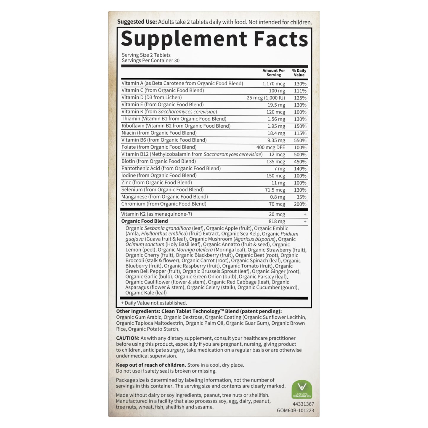 Garden of Life Men’s Organic Multivitamin – Energy & Wellness Support