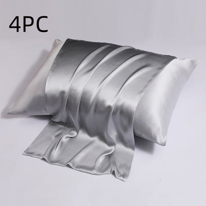 Zipper Silk Double-sided Pillowcase Household  (2)