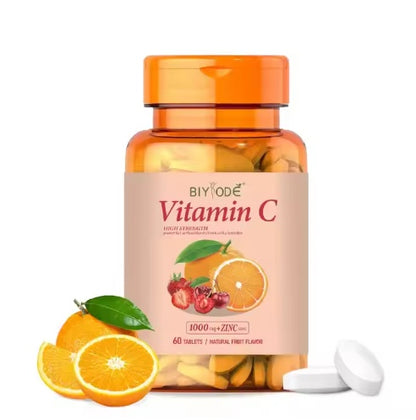 Vitamin C Tablets – Vegan Immune & Skin Support
Daily antioxidant support for immunity, collagen, and cell repair.