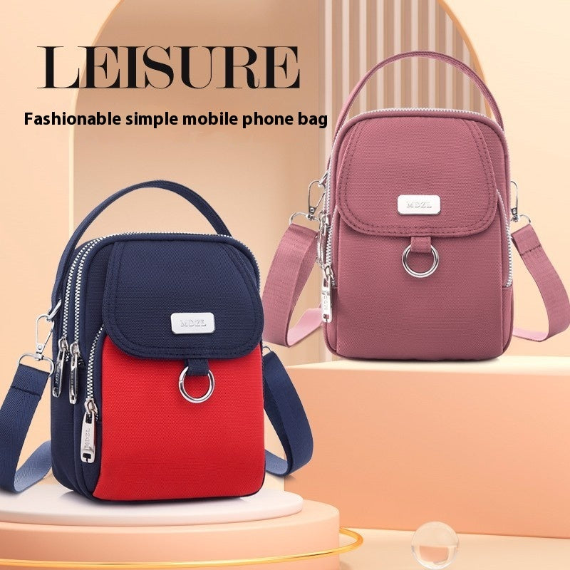 Lightweight water-repellent Oxford shoulder messenger bag for everyday urban use