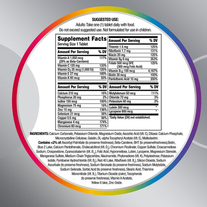 Centrum Silver Men 50+ – D3, B12 & Zinc for Heart, Memory & Immunity