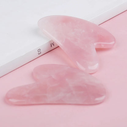 Rose Gua Sha Massage Tool – Sculpting Facial & Neck Scraper for Glowing Skin | Naturally You Balance