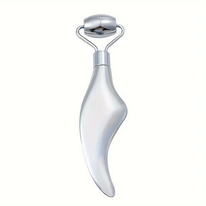 2-in-1 Gua Sha & Face Roller – Stainless Steel Facial Tool for Massage, Puffiness & Glow | Naturally You Balance