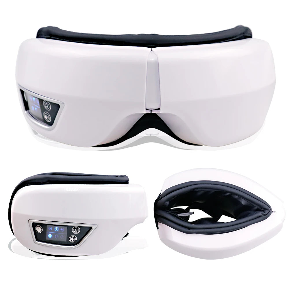 Smart Eye Massager with Vibration, Air Compression & Bluetooth Music for Eye Fatigue Relief