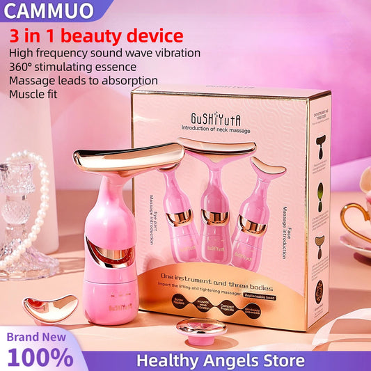 3-in-1 Microcurrent Face Massager – Anti-Aging Tool for Face, Neck & Eye Rejuvenation | Naturally You Balance