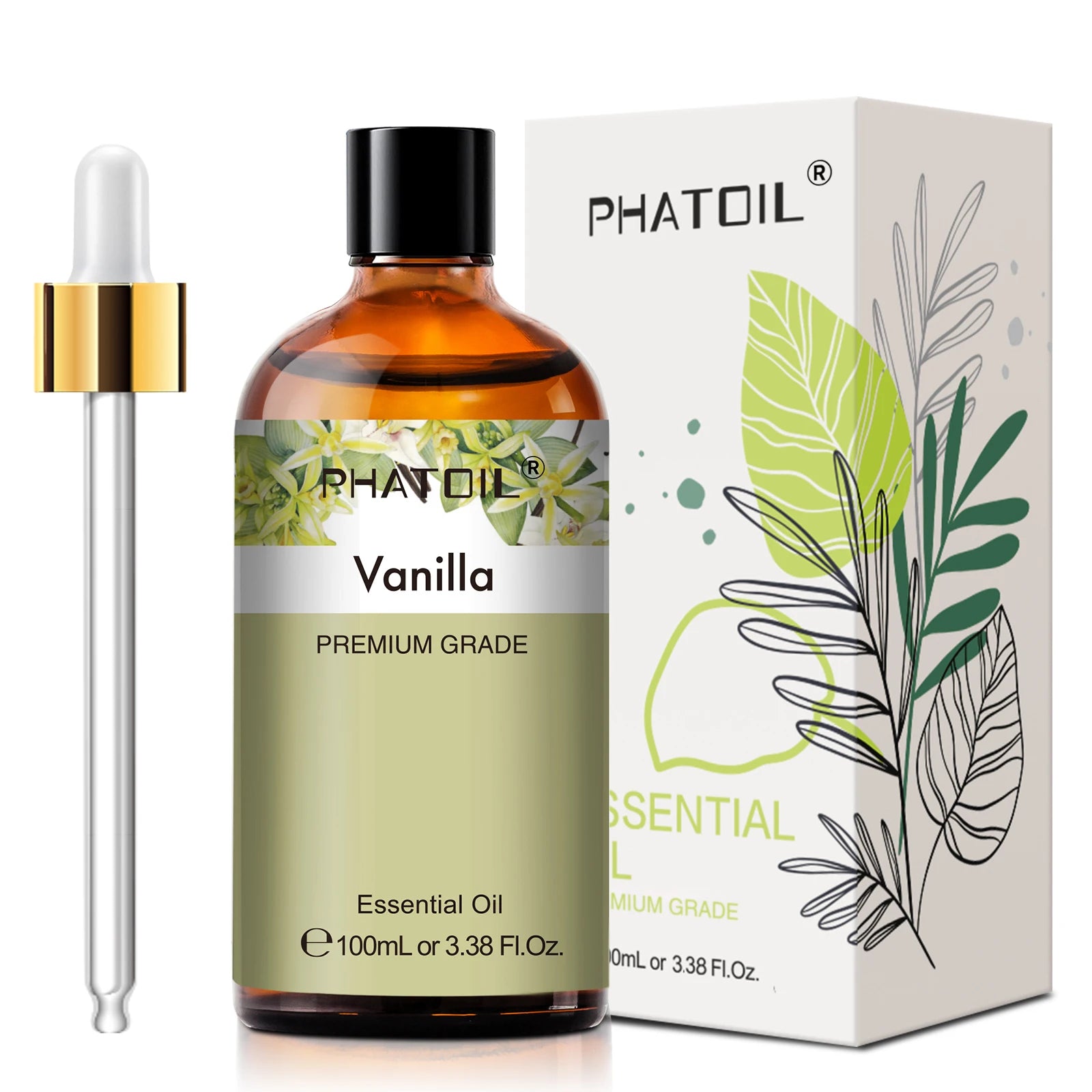PHATOIL 100ml Essential Oil Blend Set with Eucalyptus, Lavender, Vanilla, Jasmine, Lemon, and Bergamot for Aromatherapy & DIY

