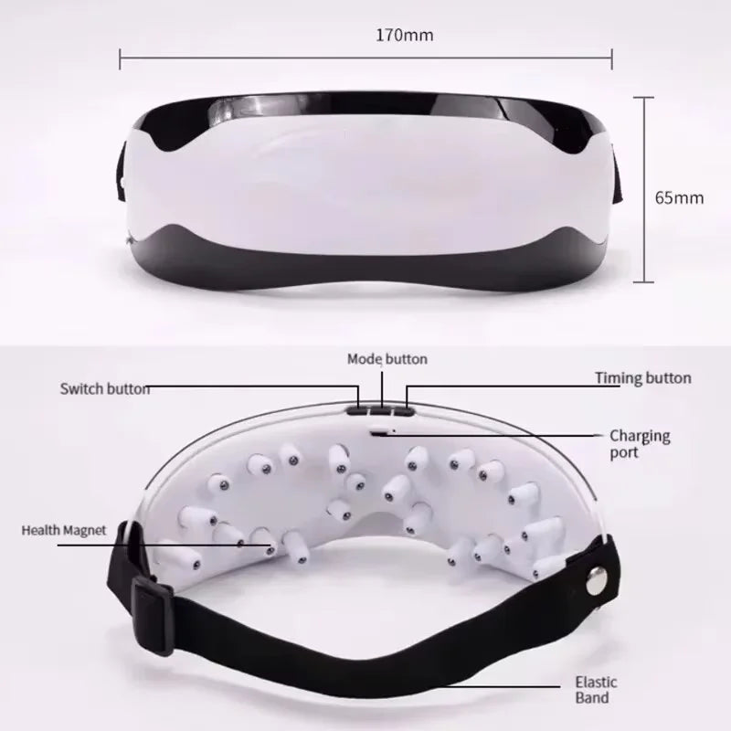 Electric Silicone Magnetic Eye Massager for Eye Fatigue Relief