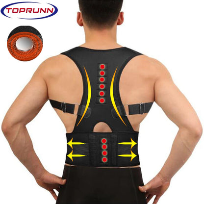 Magnetic Therapy Back Brace – Adjustable Lumbar & Shoulder Posture Support for Adults | Naturally You Balance