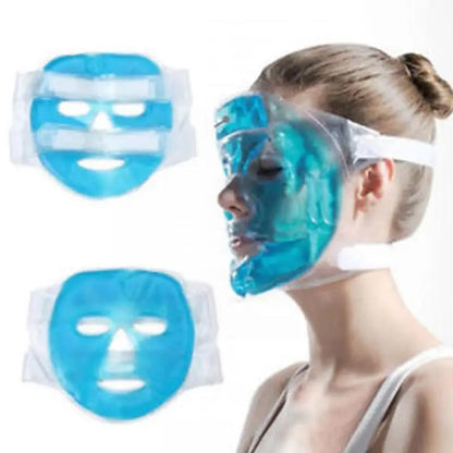Cold Gel Face Mask – Full Face Ice Compress for Puffiness, Moisture & Relaxation | Naturally You Balance
