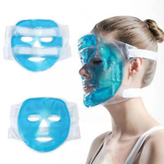 Cold Gel Face Mask – Full Face Ice Compress for Puffiness, Moisture & Relaxation | Naturally You Balance