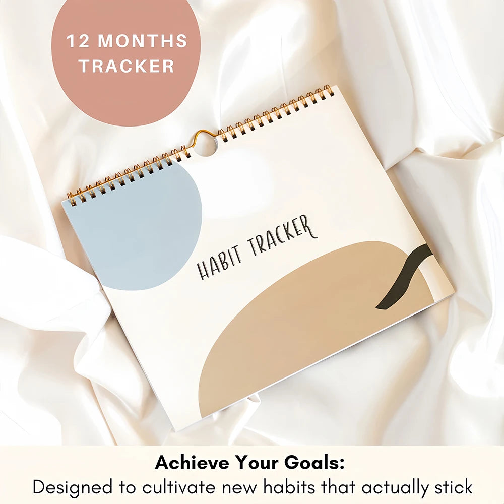 Habit Tracker Journal – Undated 12-Month Motivational Planner with Weekly Goal Setting & Progress Tracker | Naturally You Balance