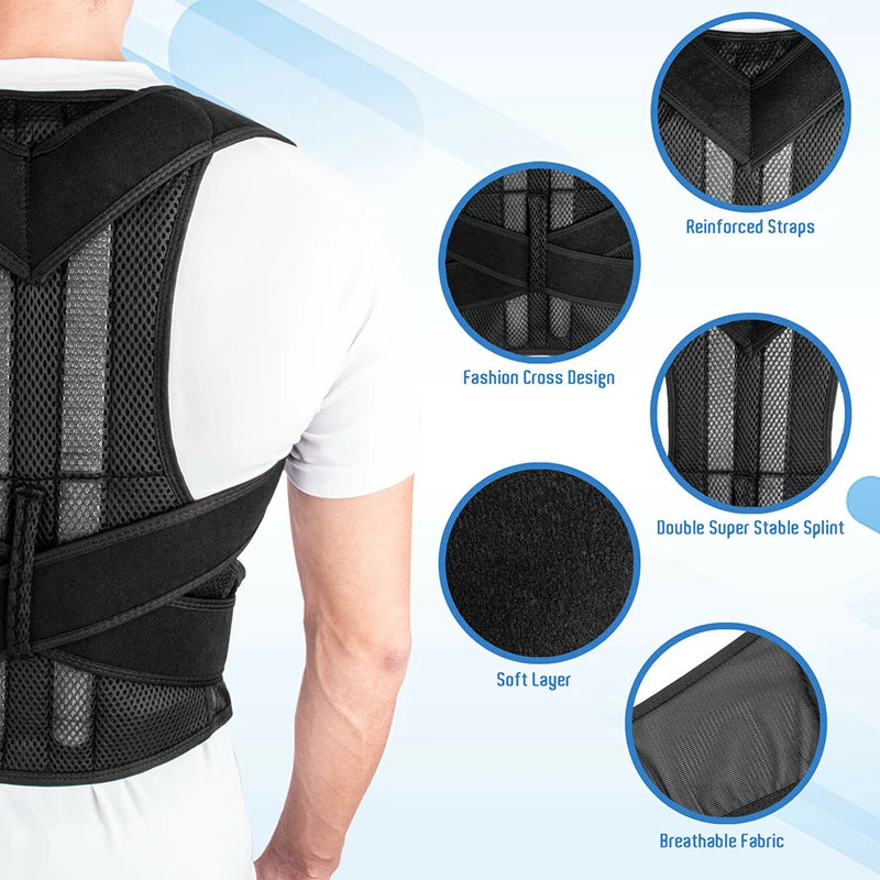 Magnetic Posture Brace, Back Corrector, Shoulder Support, Kids Posture Support, Family Back Brace, Lumbar Alignment, Pain Relief, Adjustable Corset, Naturally You Balance, posture training belt, unisex spine support, school posture corrector