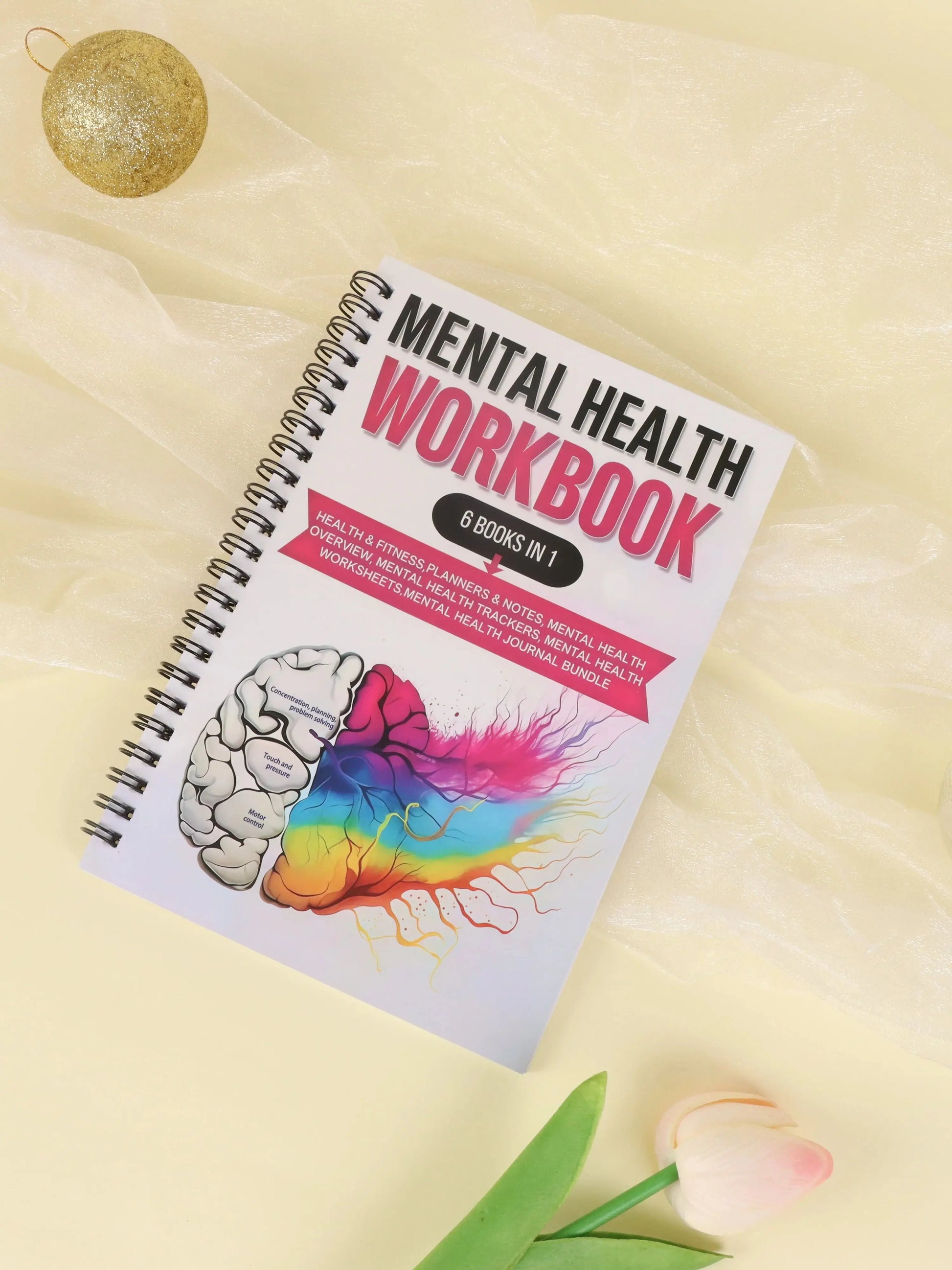 A5 Daily Mental Health Journal – Self-Care Workbook with Mood Tracker, Relaxation & Reflection Tools | Naturally You Balance