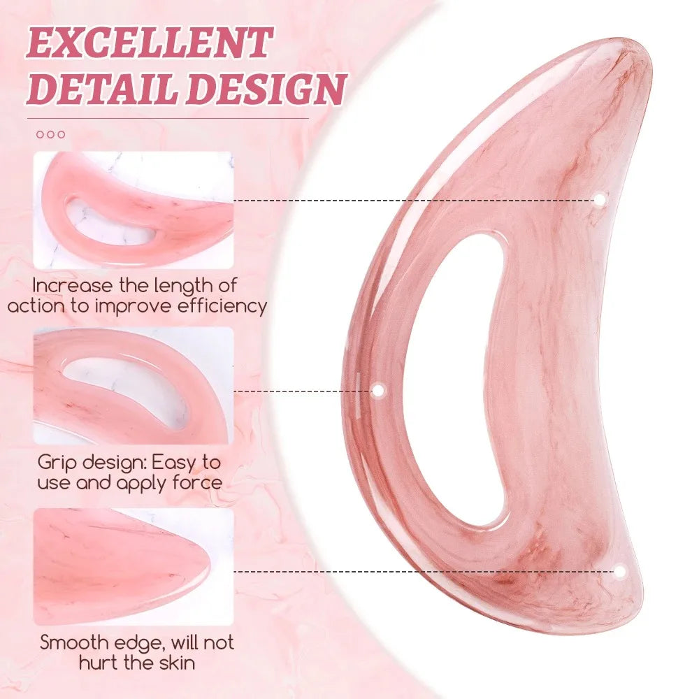 Rose Gua Sha Massage Tool – Sculpting Facial & Neck Scraper for Glowing Skin | Naturally You Balance