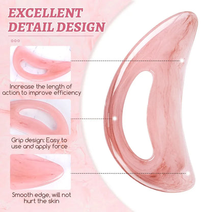 Rose Gua Sha Massage Tool – Sculpting Facial & Neck Scraper for Glowing Skin | Naturally You Balance