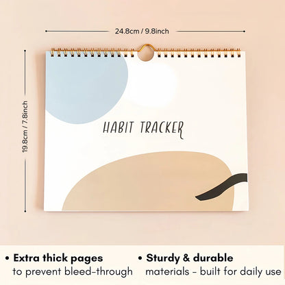 Habit Tracker Journal – Undated 12-Month Motivational Planner with Weekly Goal Setting & Progress Tracker | Naturally You Balance