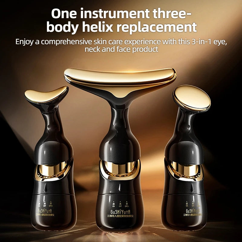 3-in-1 Microcurrent Face Massager – Anti-Aging Tool for Face, Neck & Eye Rejuvenation | Naturally You Balance