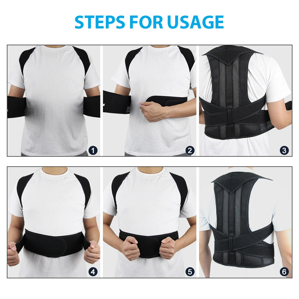 Adjustable straps on posture support wearable close-up


