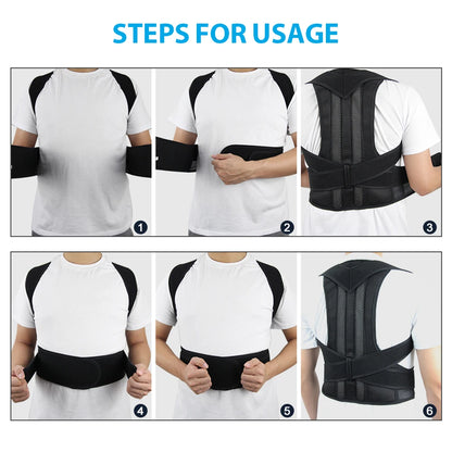 Adjustable straps on posture support wearable close-up


