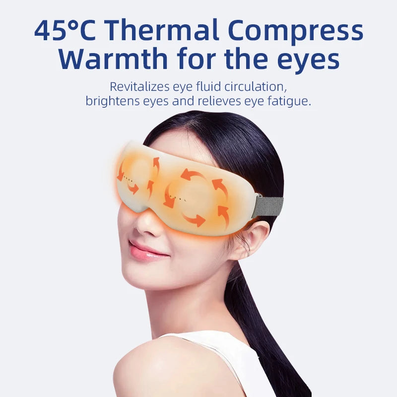 10D Bluetooth Eye Massager with Heat, Vibration & Music for Eye Fatigue Relief