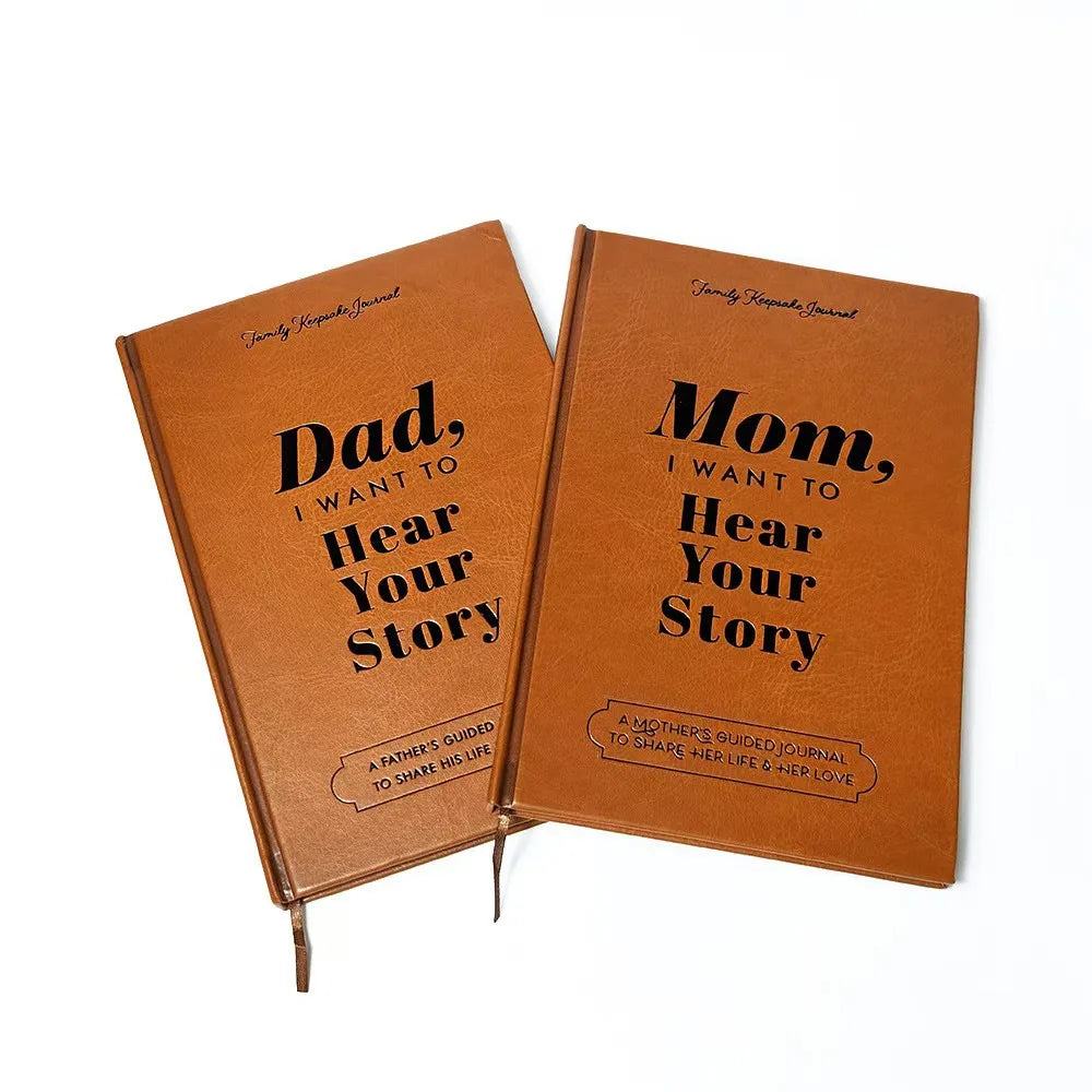 Dad/Mom, I Want To Hear Your Story – Guided Memory Journal Gift Book for Parents | Naturally You Balance