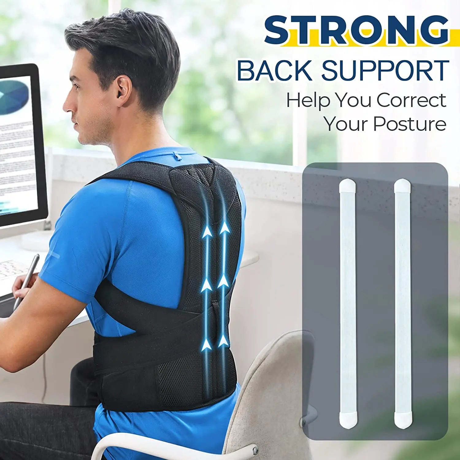 Comfortable posture awareness wearable worn during daily use
