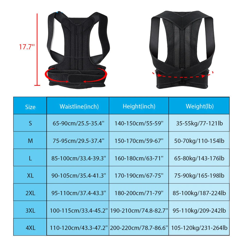Lightweight posture awareness wearable with adjustable straps
