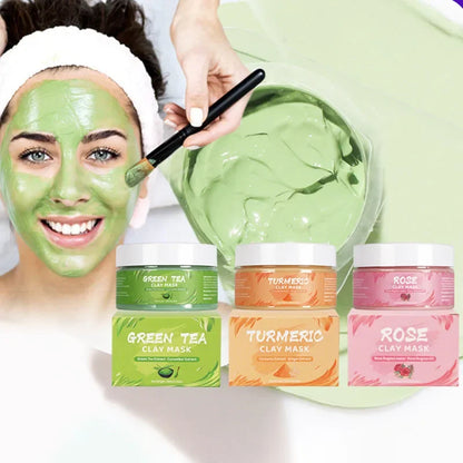 Turmeric & Green Tea Clay Mask – Moisturizing, Blackhead Removal & Skin Brightening | Naturally You Balance