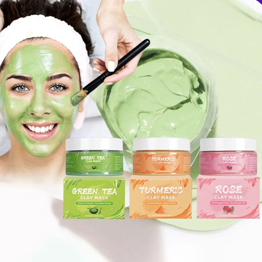 Turmeric & Green Tea Clay Mask – Moisturizing, Blackhead Removal & Skin Brightening | Naturally You Balance