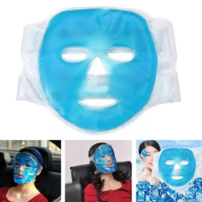 Cold Gel Face Mask – Full Face Ice Compress for Puffiness, Moisture & Relaxation | Naturally You Balance