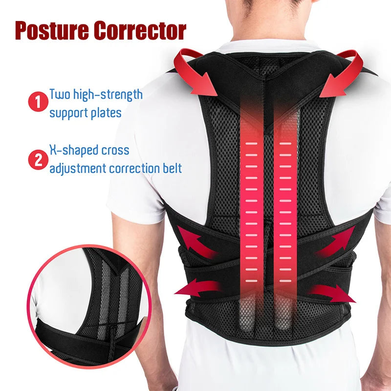 Magnetic Posture Brace, Back Corrector, Shoulder Support, Kids Posture Support, Family Back Brace, Lumbar Alignment, Pain Relief, Adjustable Corset, Naturally You Balance, posture training belt, unisex spine support, school posture corrector