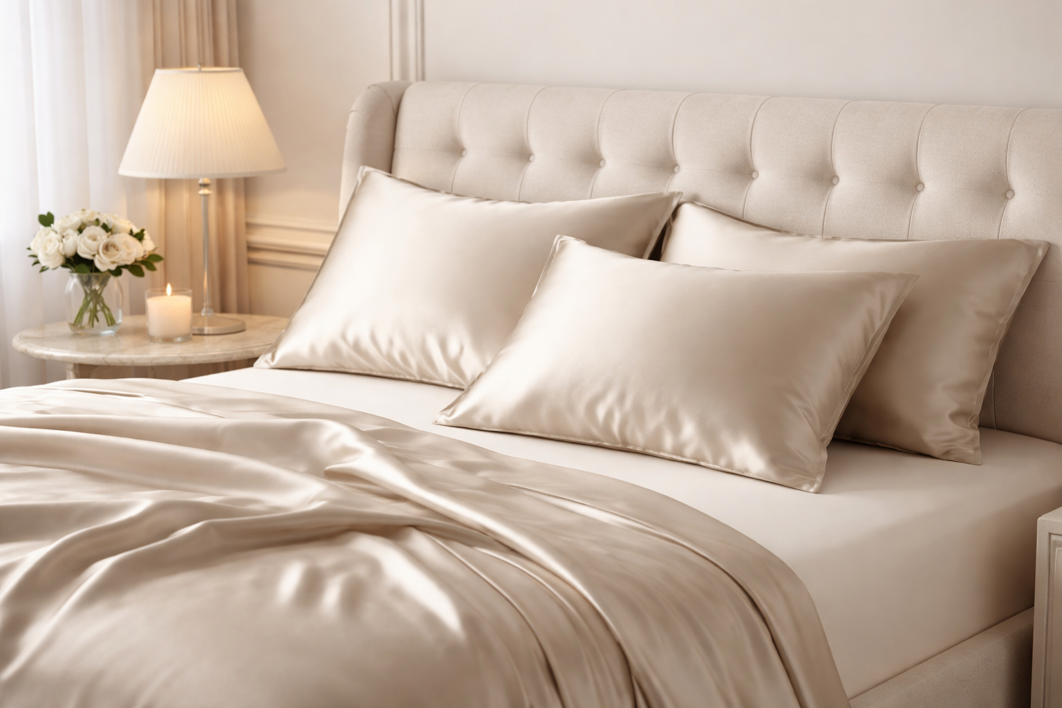 Premium satin smooth finish pillowcase 