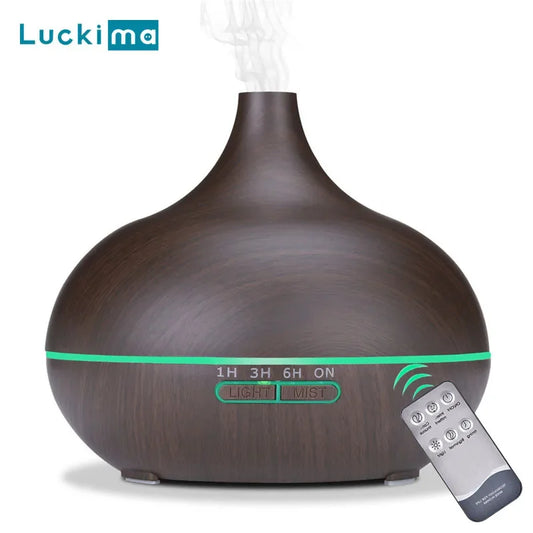 Ultrasonic Essential Oil Diffuser with Remote, LED Lights & Timer Settings