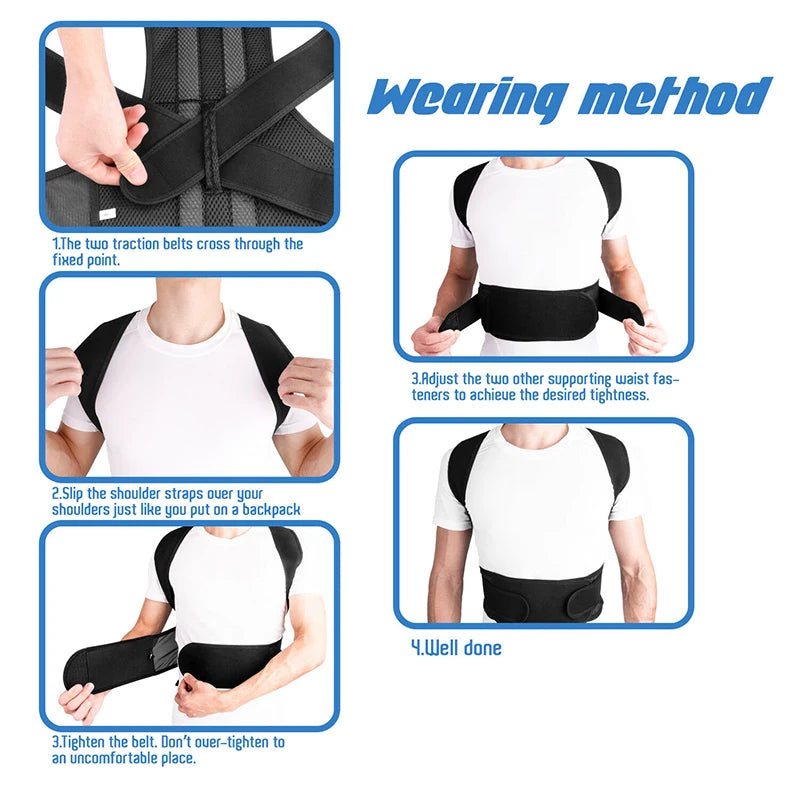 Magnetic Posture Brace, Back Corrector, Shoulder Support, Kids Posture Support, Family Back Brace, Lumbar Alignment, Pain Relief, Adjustable Corset, Naturally You Balance, posture training belt, unisex spine support, school posture corrector