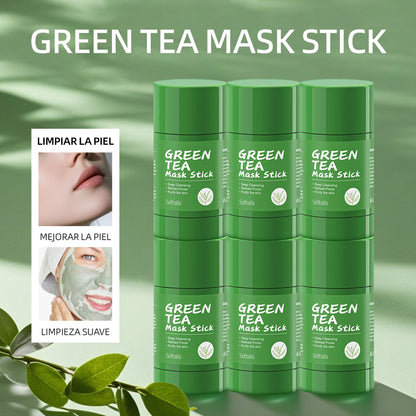 Green Tea Solid Mask Stick – Deep Cleaning, Oil Control & Acne Treatment Clay Mask | Naturally You Balance
