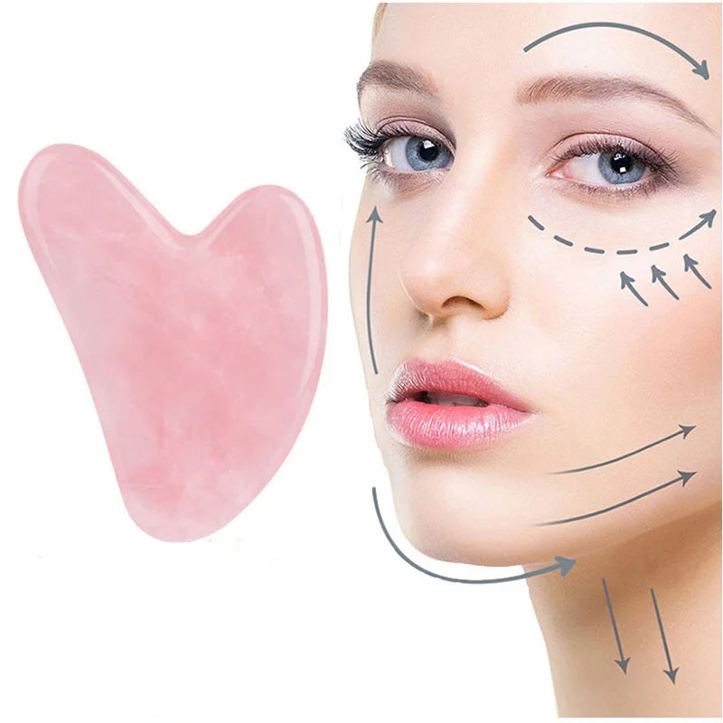 Rose Gua Sha Massage Tool – Sculpting Facial & Neck Scraper for Glowing Skin | Naturally You Balance