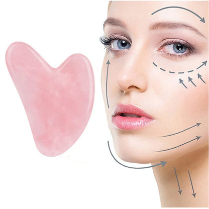 Rose Gua Sha Massage Tool – Sculpting Facial & Neck Scraper for Glowing Skin | Naturally You Balance