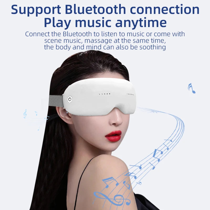 10D Bluetooth Eye Massager with Heat, Vibration & Music for Eye Fatigue Relief