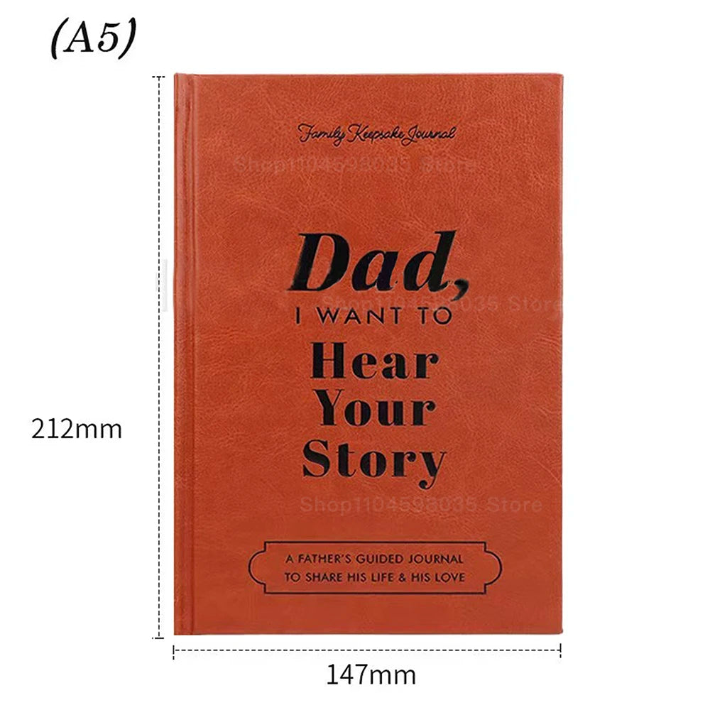 Dad/Mom, I Want To Hear Your Story – Guided Memory Journal Gift Book for Parents | Naturally You Balance