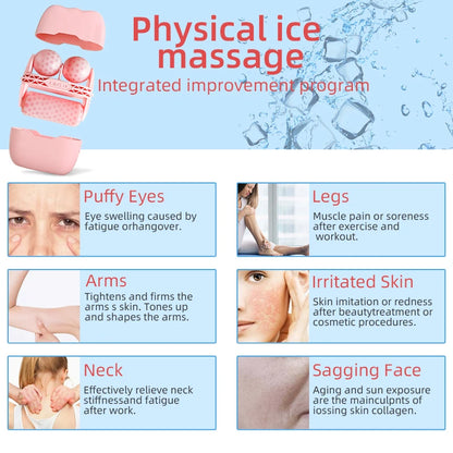 Cool Facial Ice Roller – Dual Massage Tool for Puffiness, Tightening & Face Lift | Naturally You Balance

