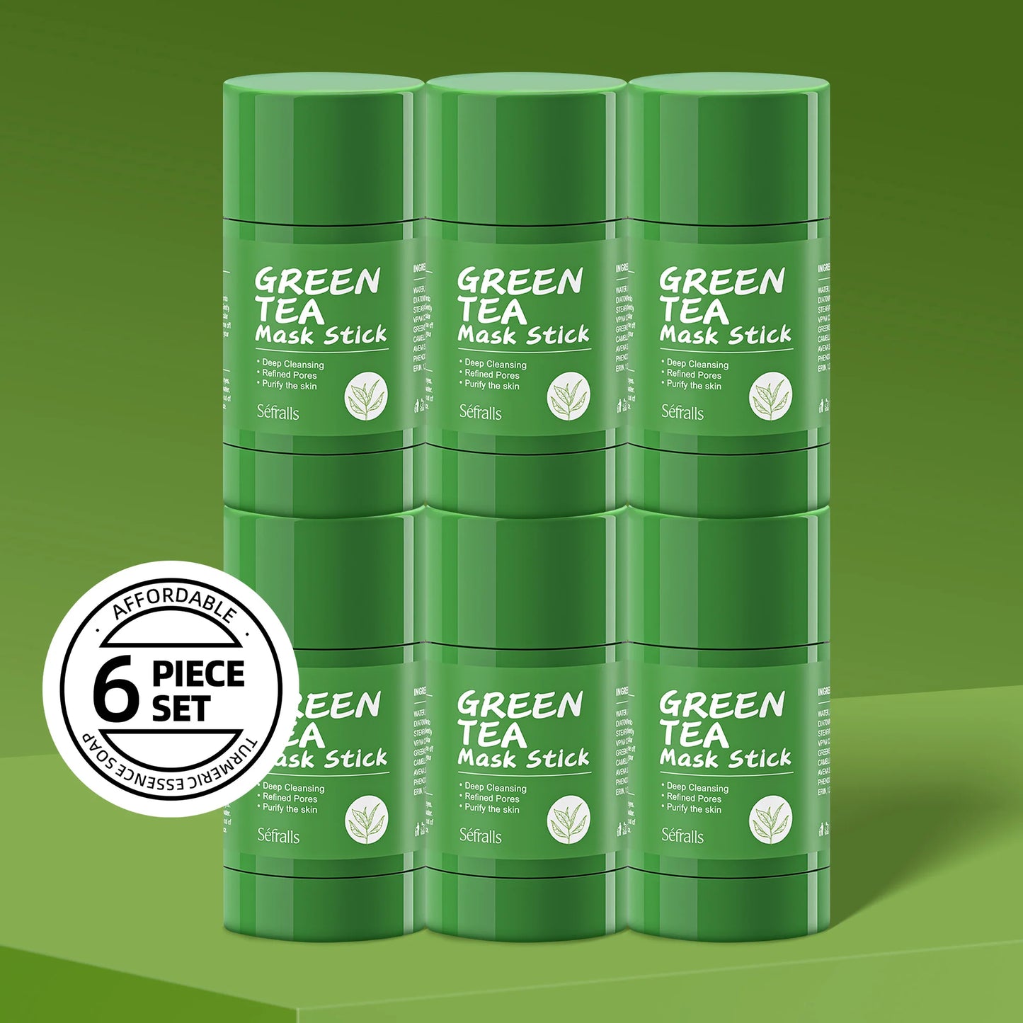 Green Tea Solid Mask Stick – Deep Cleaning, Oil Control & Acne Treatment Clay Mask | Naturally You Balance