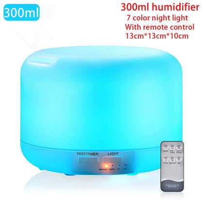 "Ultrasonic Aromatherapy Essential Oil Diffuser and Humidifier with Remote Control – 300ml 500ml 1000ml – Naturally You Balance"