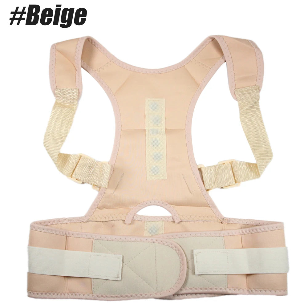 Magnetic Therapy Back Brace – Adjustable Lumbar & Shoulder Posture Support for Adults | Naturally You Balance